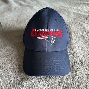 Patriots NFL Super Bowl LIII Champions Hook and loop, Adjustable, Cap, Hat